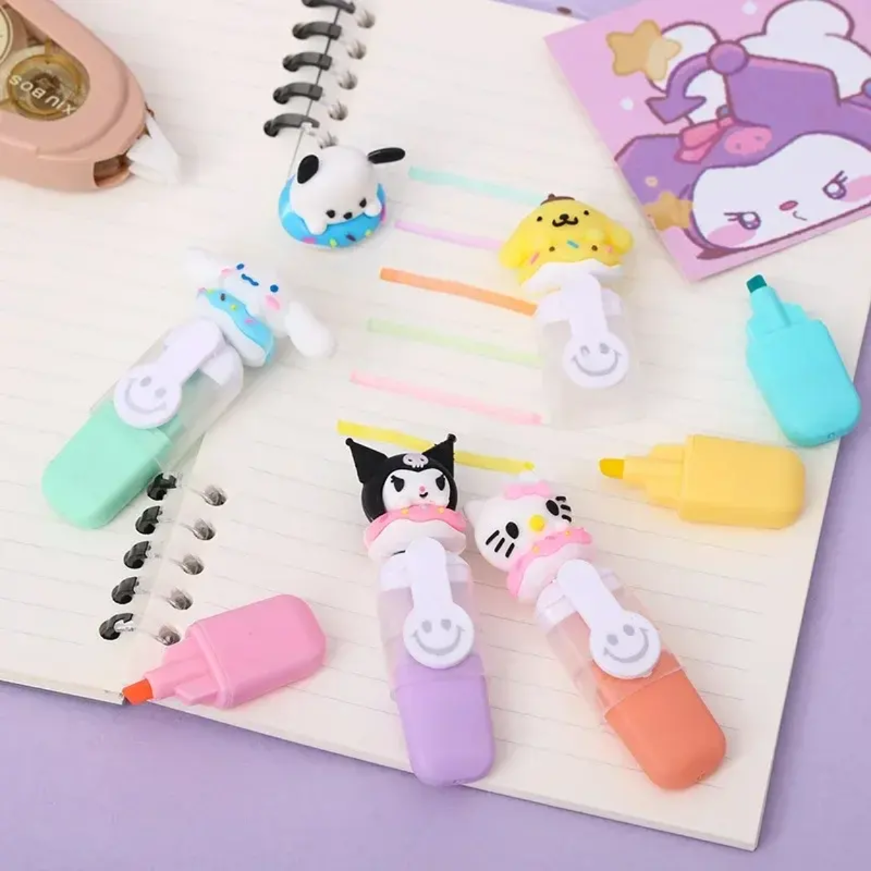 Cartoon Mini Highlighter Set