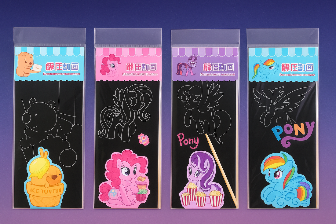 Scratch Card Drawing (Packof 4)