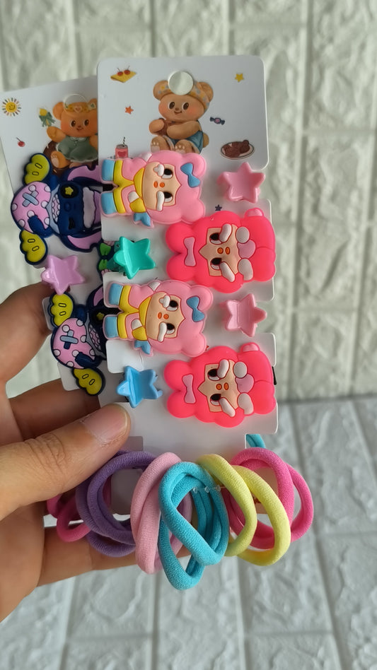 Kawaii Hair Clip with Rubber Band