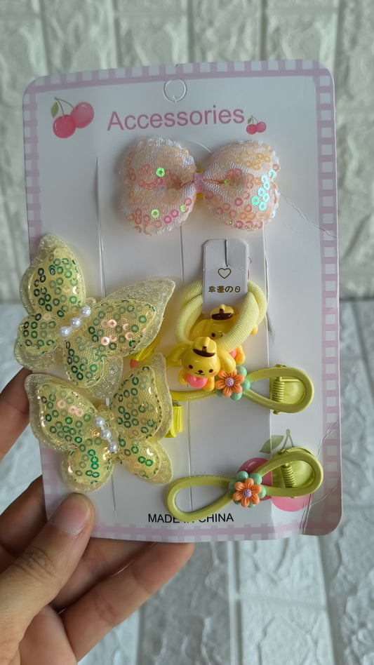 Butterfly Hair Ties With Rubberband