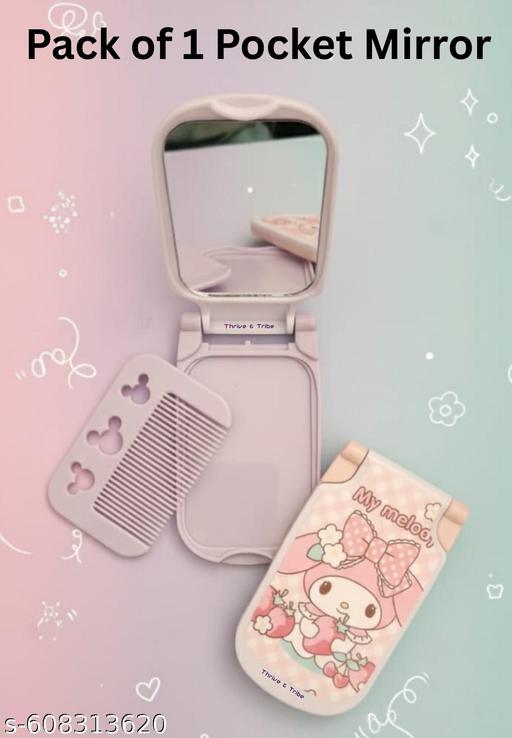 Cute Mirror With Comb