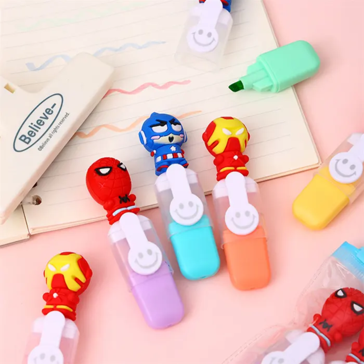 Creative Hero Themed Highlighter Pens