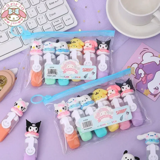 Cartoon Mini Highlighter Set