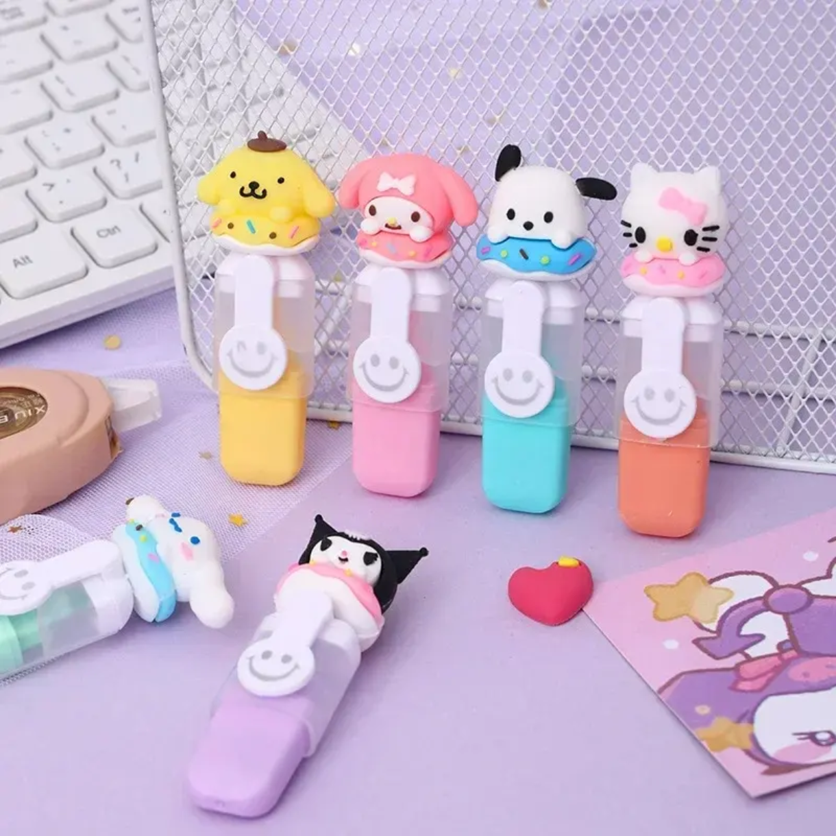 Cartoon Mini Highlighter Set