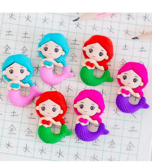 Mermaid Stationery Eraser (Pack of 3)