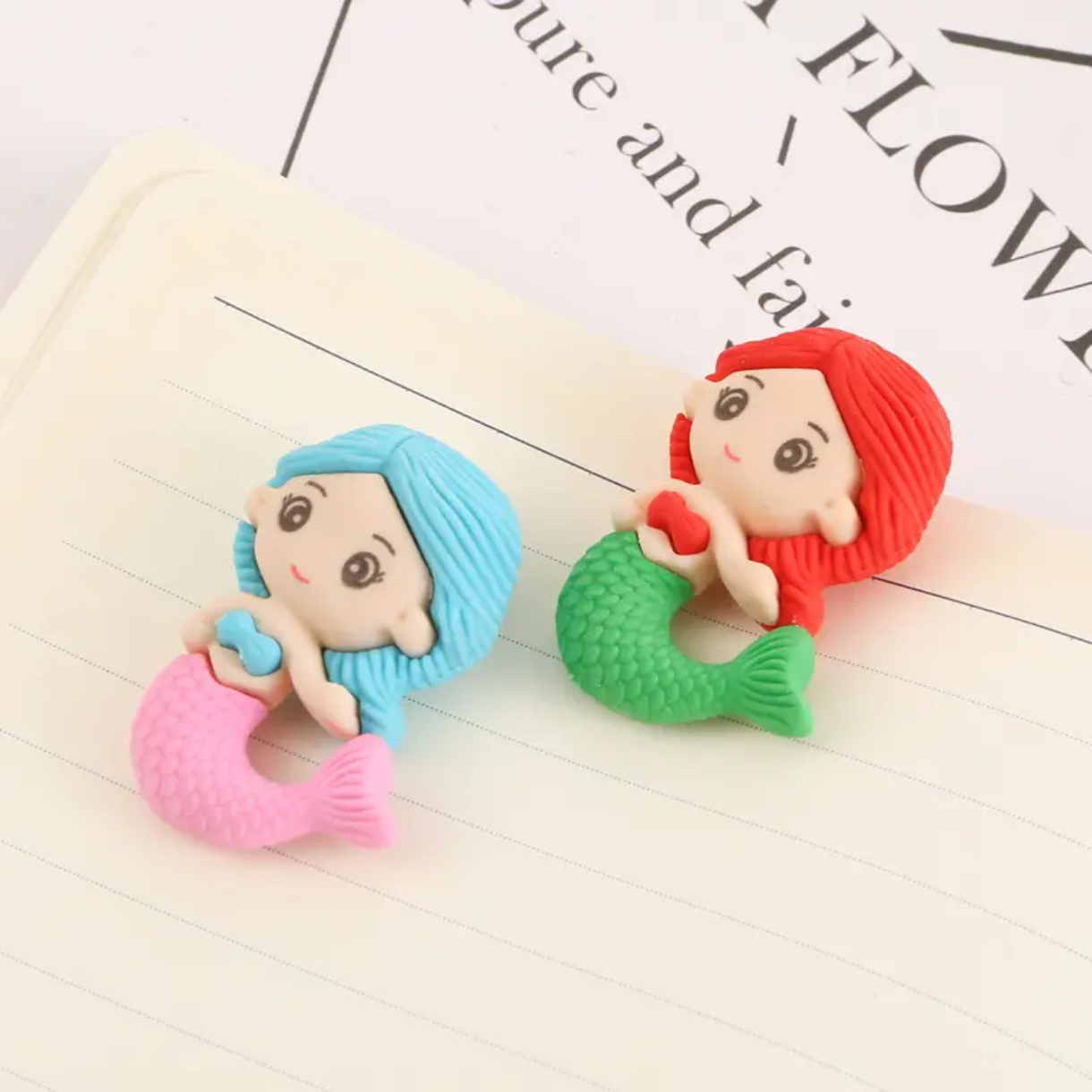Mermaid Stationery Eraser (Pack of 3)