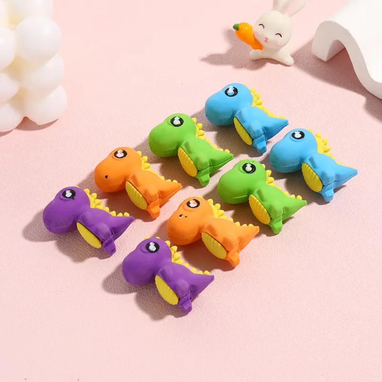 Dinosaur Shape Eraser (Pack of 3)