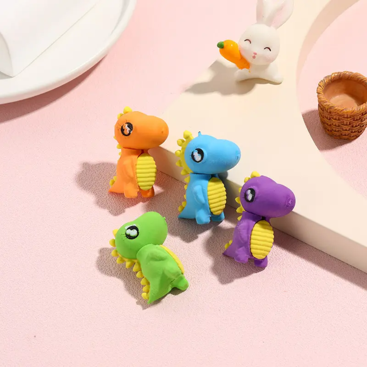 Dinosaur Shape Eraser (Pack of 3)