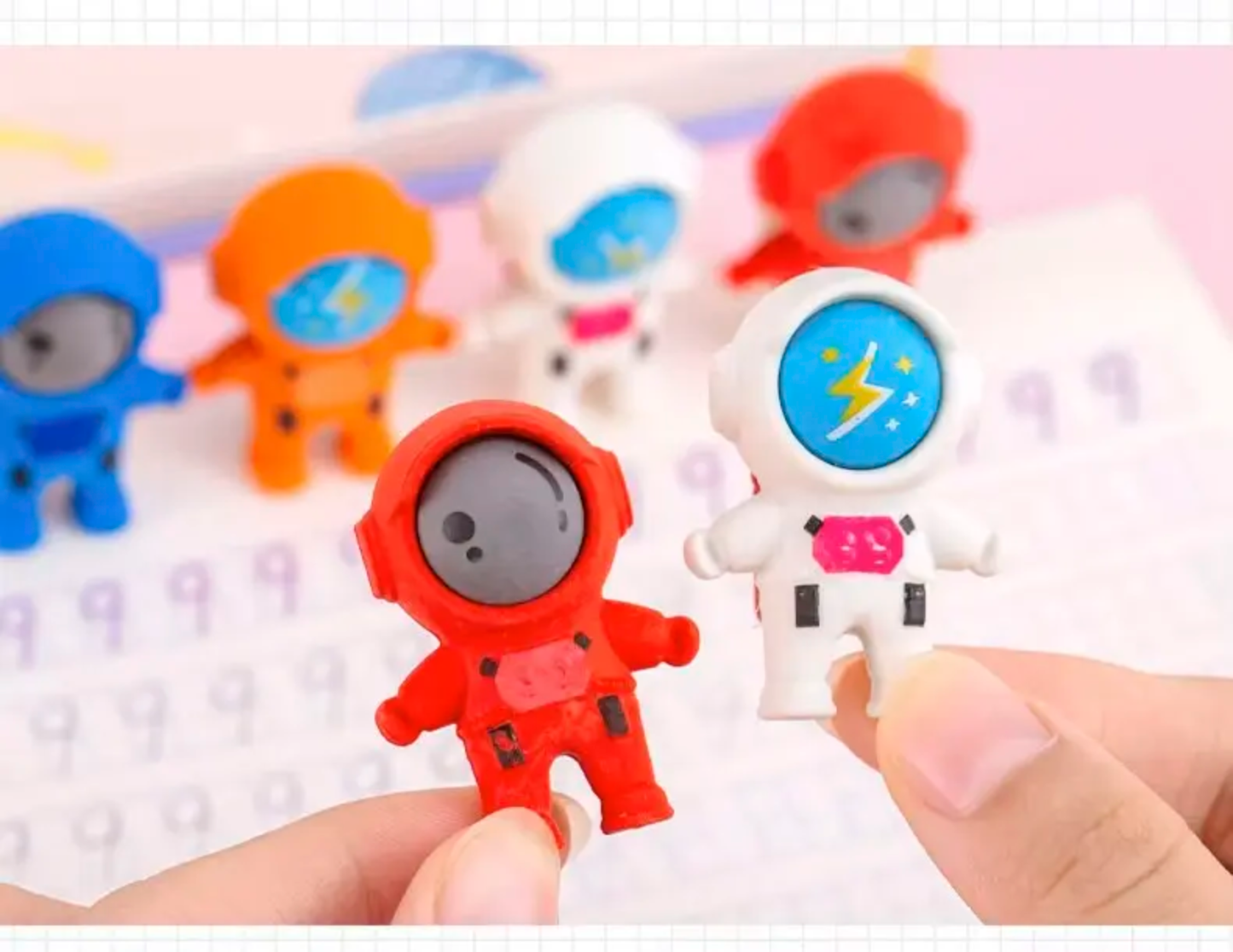 Astronaut Shape Eraser (Pack of 3)