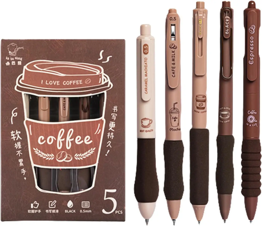 Coffee Pen Set of 5