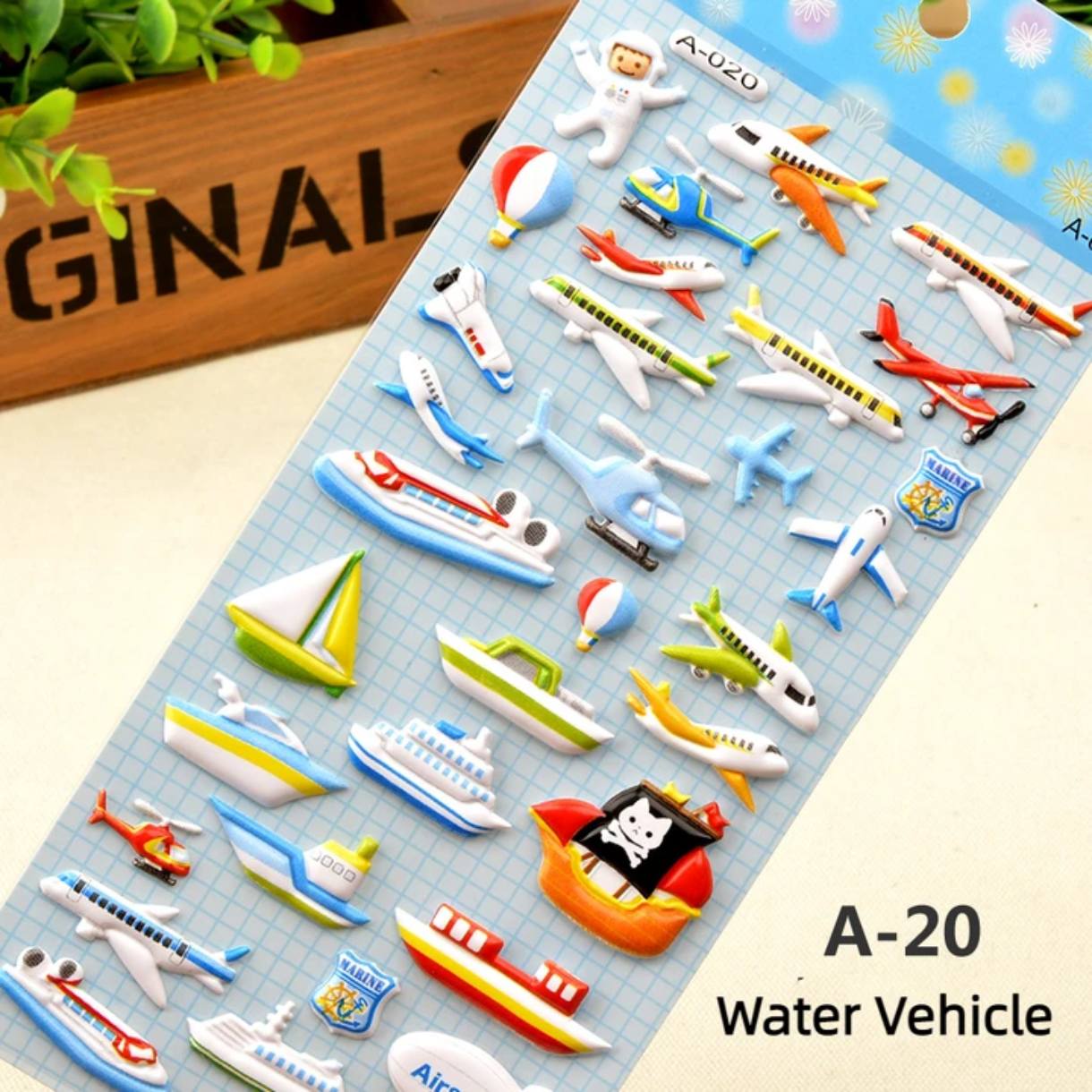 Vehicle Puffy Sticker Sheets