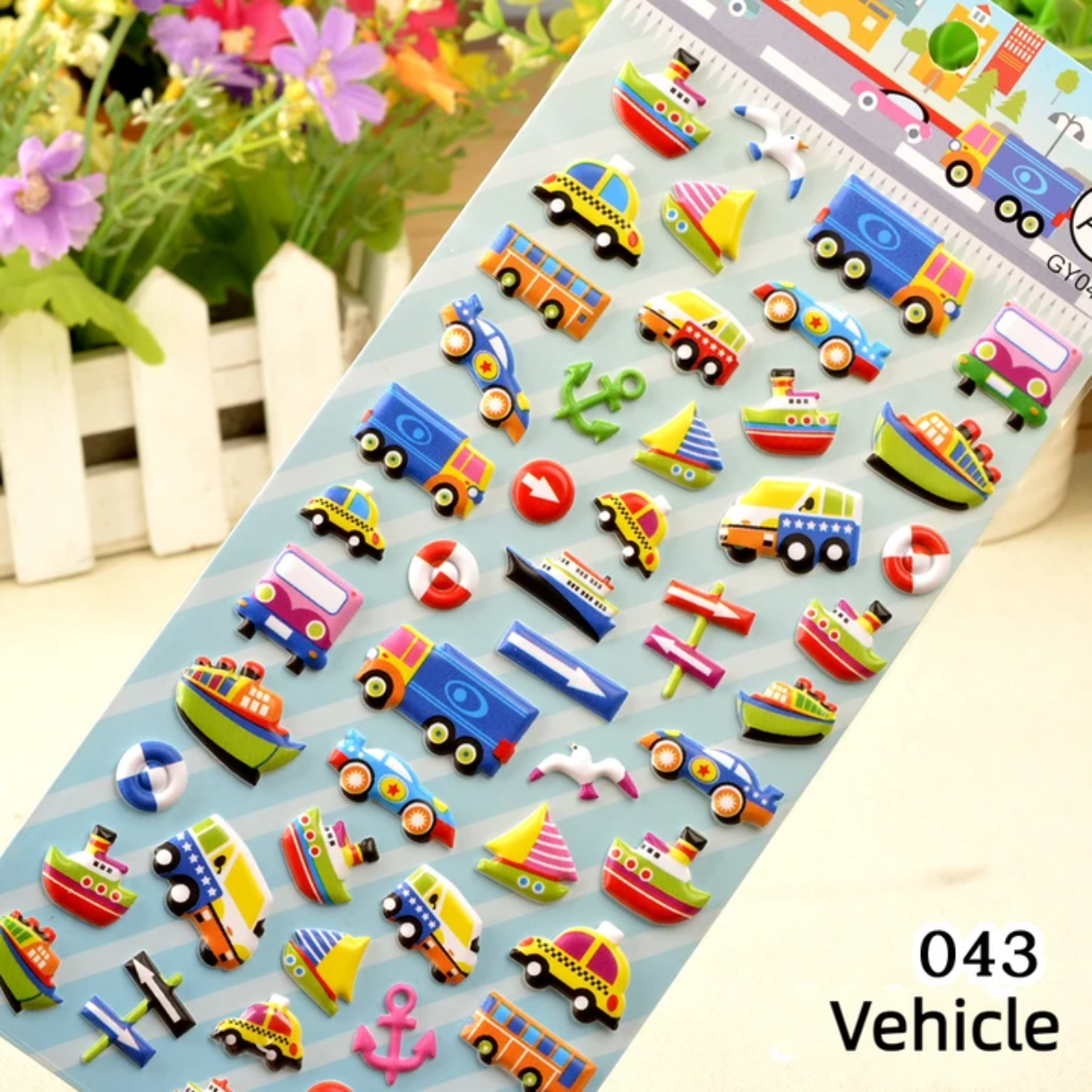 Vehicle Puffy Sticker Sheets