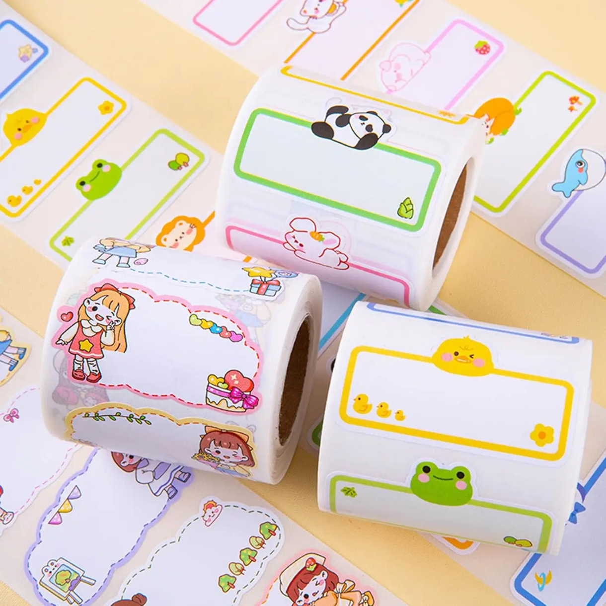 Kawaii Name Label Sticker Roll