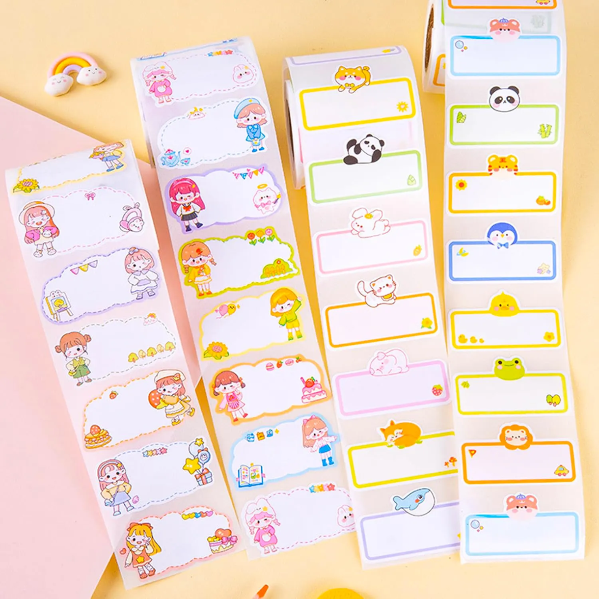 Kawaii Name Label Sticker Roll