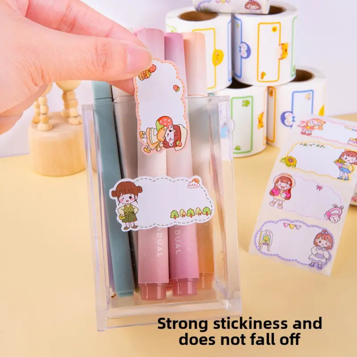Kawaii Name Label Sticker Roll