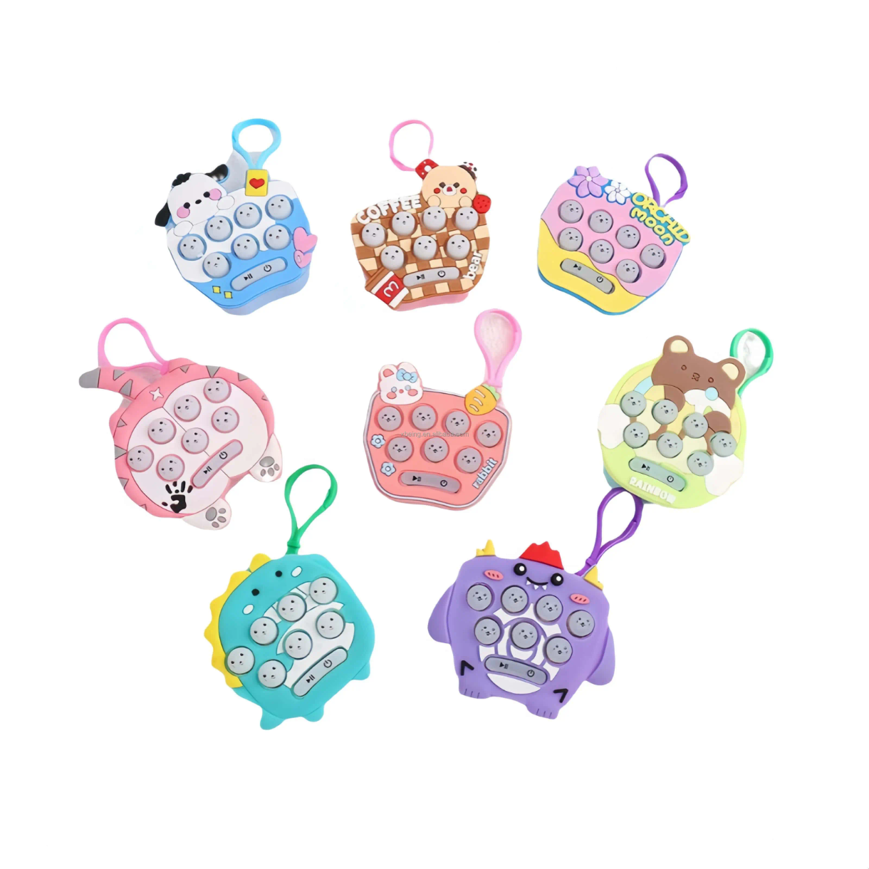 Pop Push Game Keychain