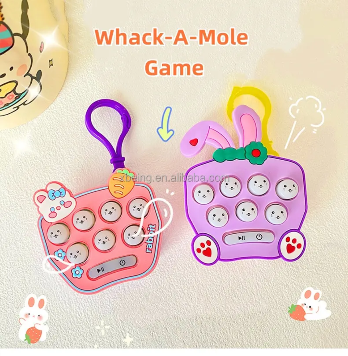 Pop Push Game Keychain