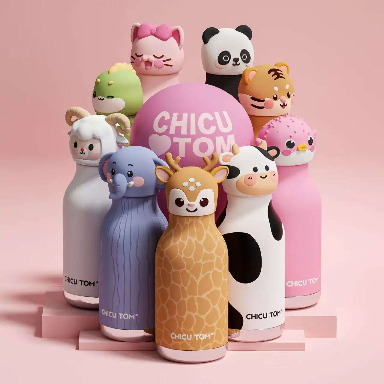 3D Animal Water Bottle