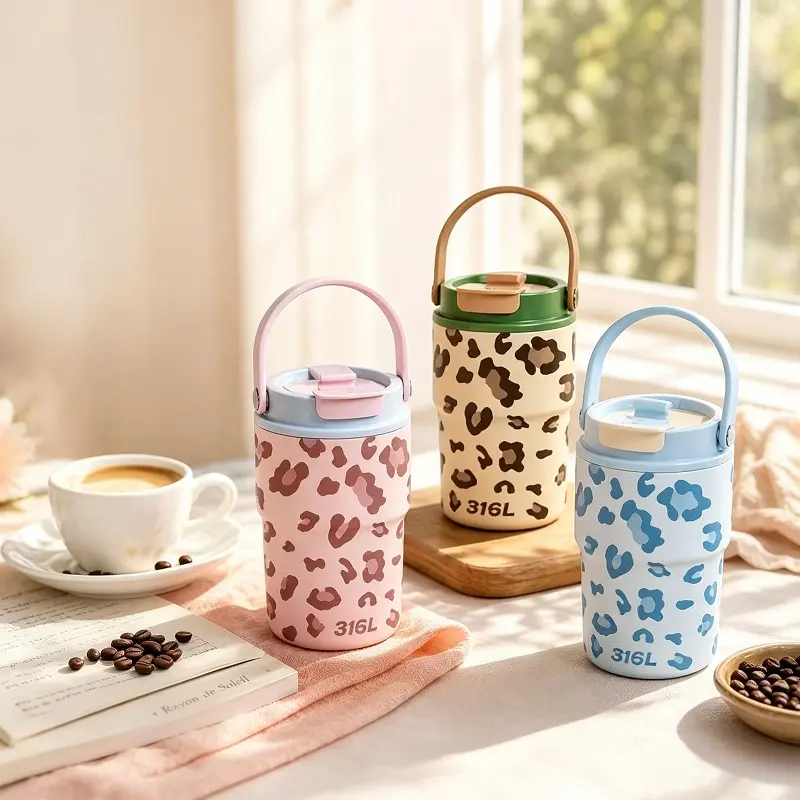 Leopard Print Coffee Tumbler