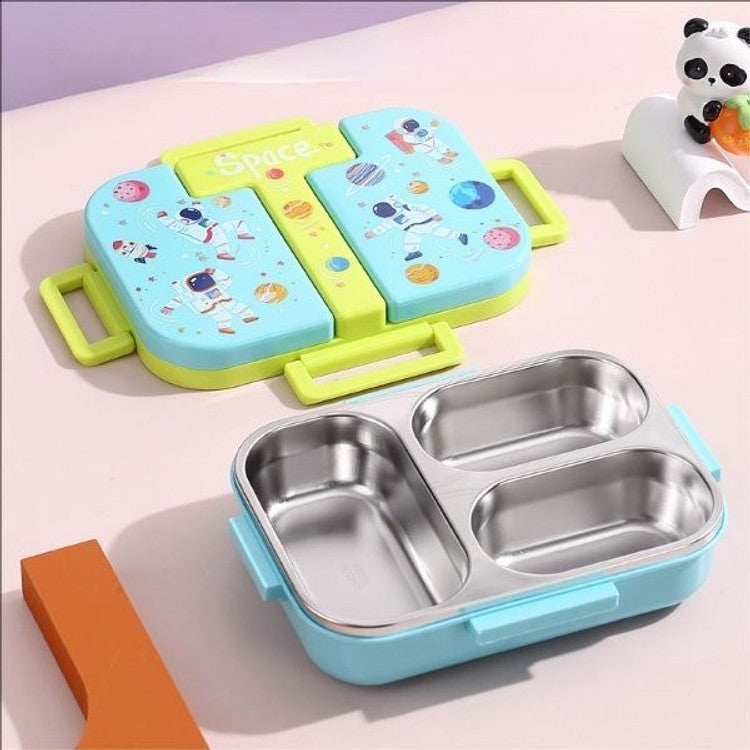 Kids 3 Compartment Stainless Steel Lunch Box