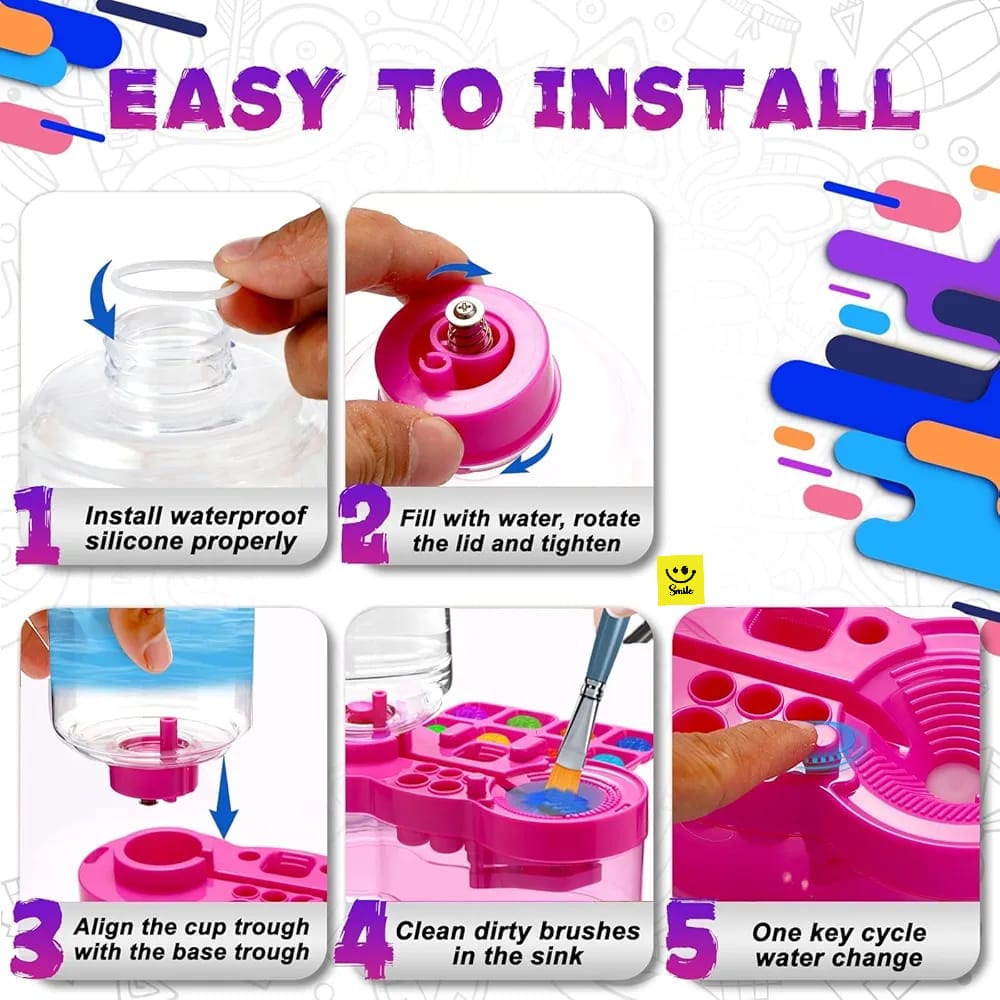 Paint Brush Cleaner With Paint Tray