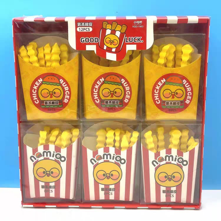 Cute Fries Eraser (2 sticks)