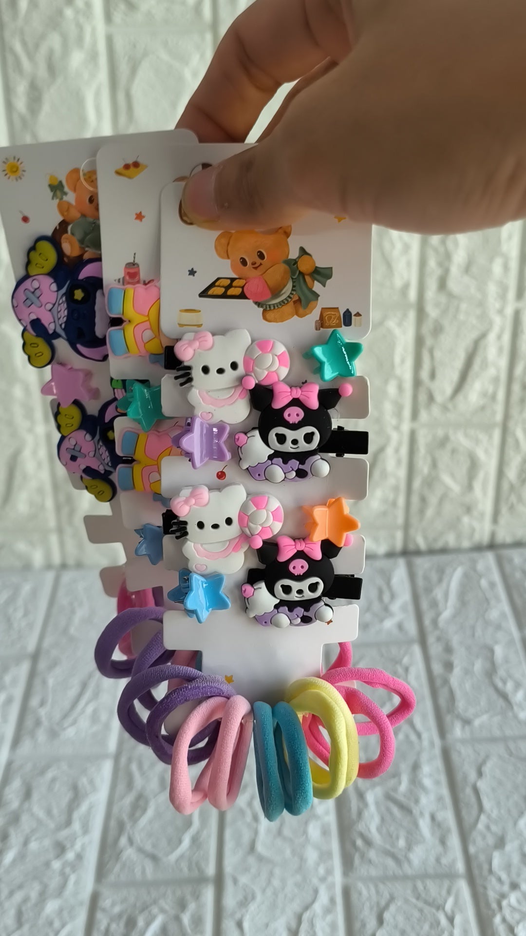 Kawaii Hair Clip with Rubber Band