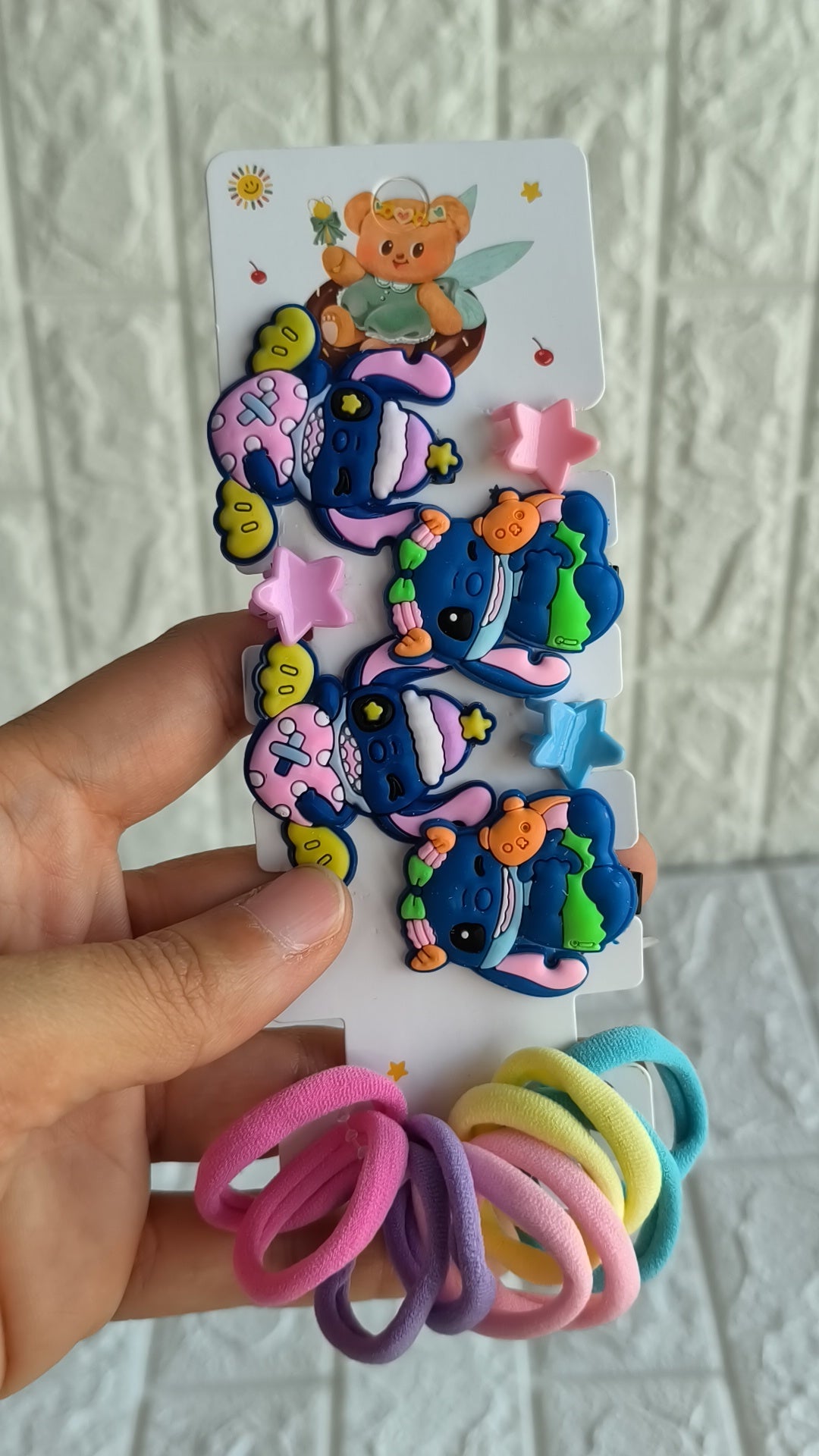 Kawaii Hair Clip with Rubber Band