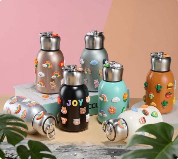 Vaccum Water Bottle With Stickers