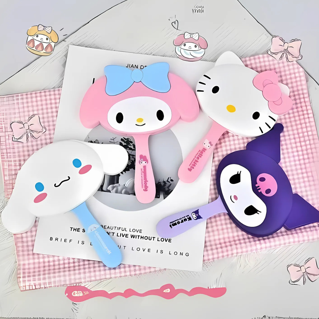 Mirror Kitty Kuromi with Comb