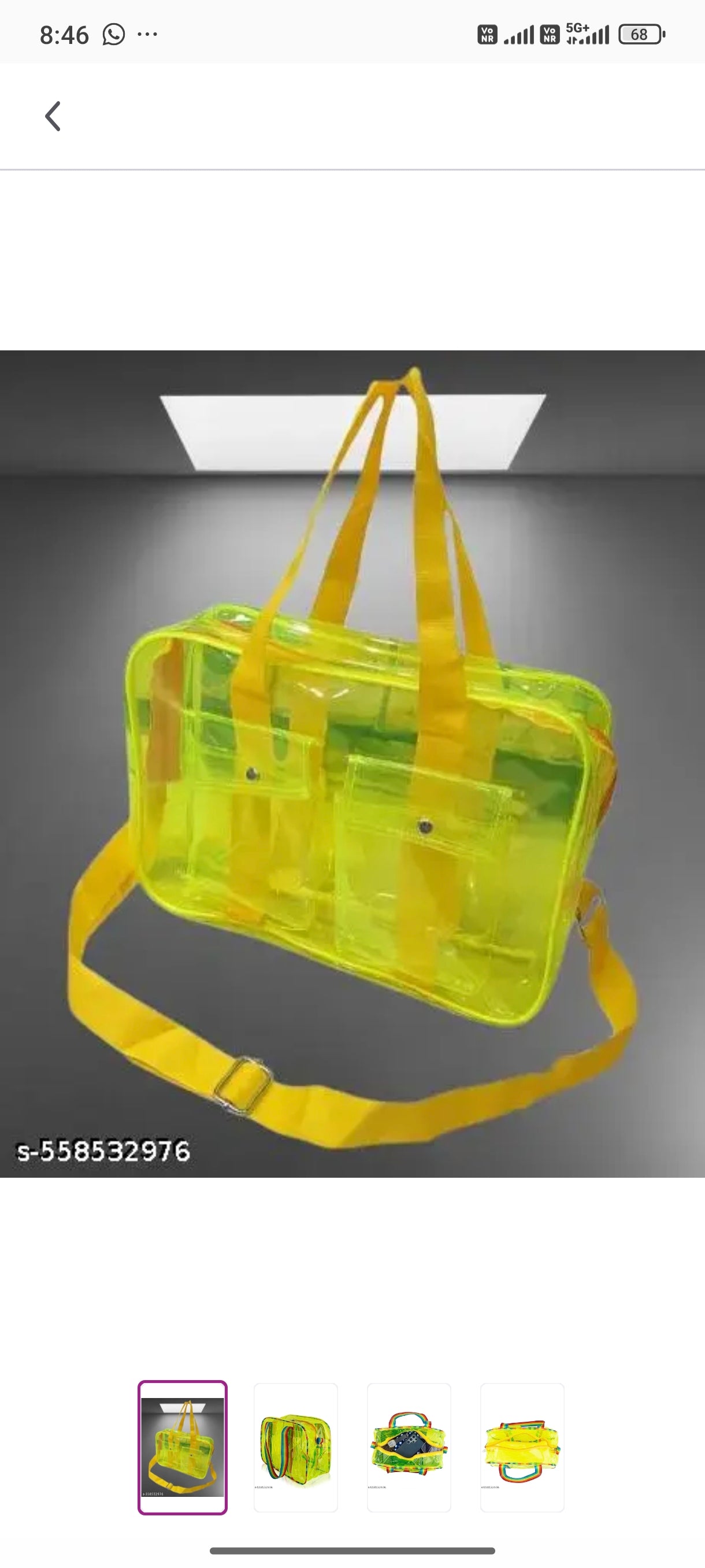 Neon Jelly Bags (front Pockets)